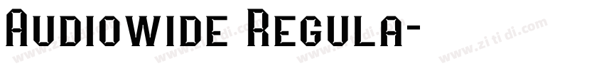 Audiowide Regula字体转换
